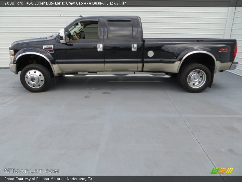 Black / Tan 2008 Ford F450 Super Duty Lariat Crew Cab 4x4 Dually