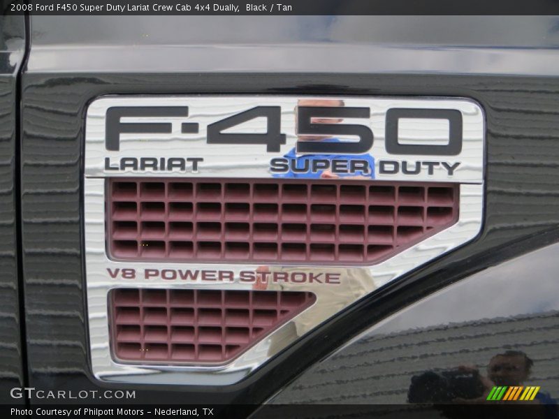 Black / Tan 2008 Ford F450 Super Duty Lariat Crew Cab 4x4 Dually