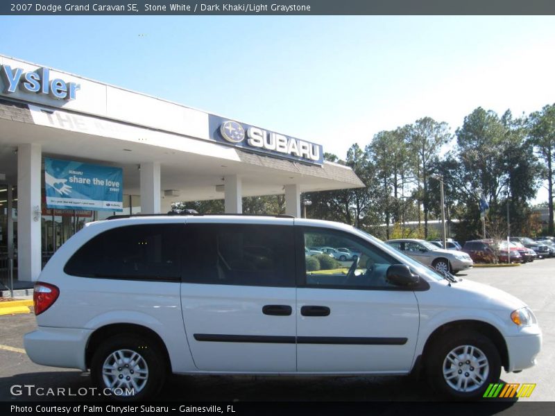 Stone White / Dark Khaki/Light Graystone 2007 Dodge Grand Caravan SE