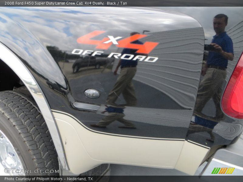 Black / Tan 2008 Ford F450 Super Duty Lariat Crew Cab 4x4 Dually