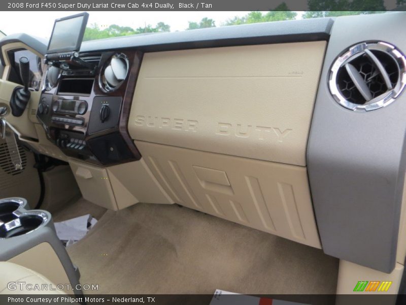 Black / Tan 2008 Ford F450 Super Duty Lariat Crew Cab 4x4 Dually