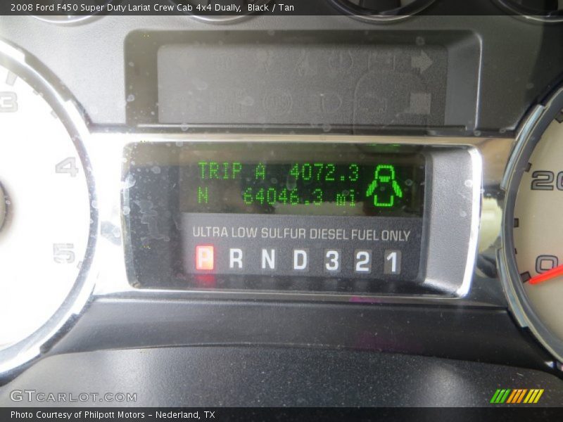 Black / Tan 2008 Ford F450 Super Duty Lariat Crew Cab 4x4 Dually