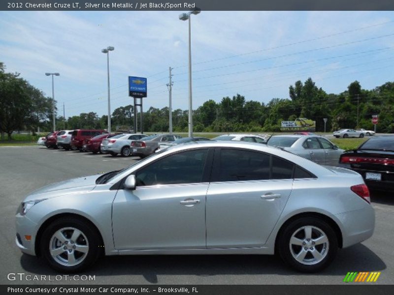 Silver Ice Metallic / Jet Black/Sport Red 2012 Chevrolet Cruze LT