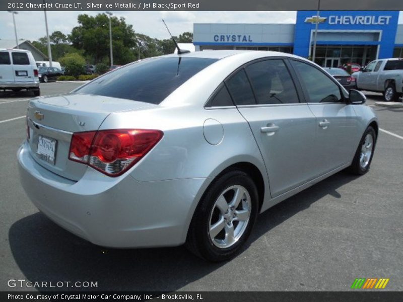 Silver Ice Metallic / Jet Black/Sport Red 2012 Chevrolet Cruze LT