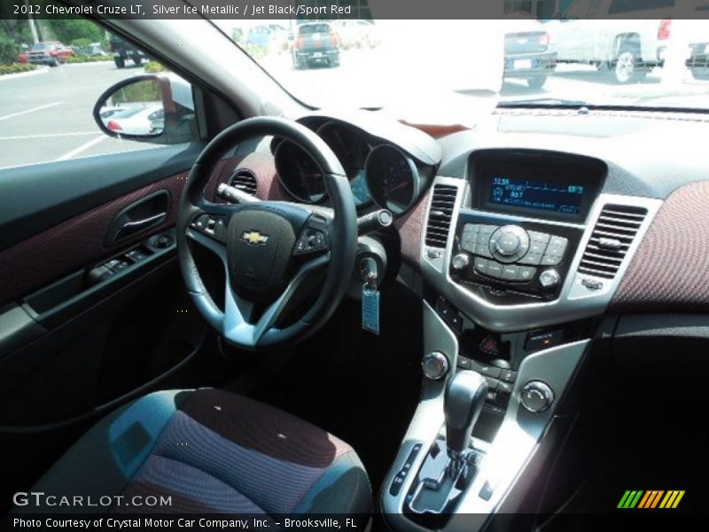 Silver Ice Metallic / Jet Black/Sport Red 2012 Chevrolet Cruze LT