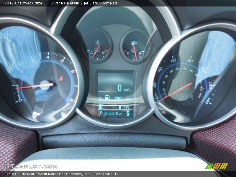 Silver Ice Metallic / Jet Black/Sport Red 2012 Chevrolet Cruze LT