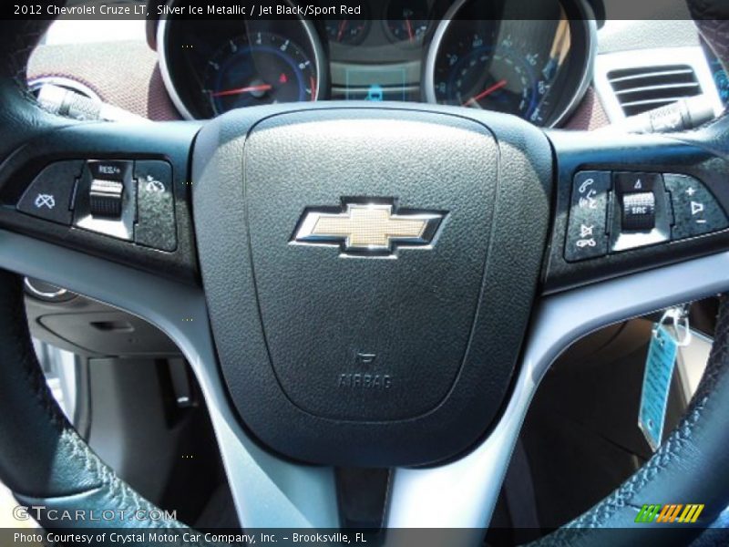 Silver Ice Metallic / Jet Black/Sport Red 2012 Chevrolet Cruze LT