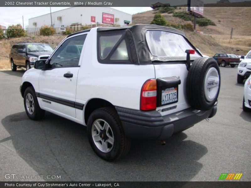White / Medium Gray 2002 Chevrolet Tracker Convertible