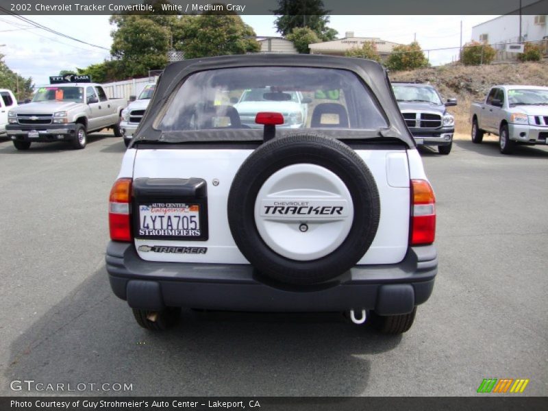 White / Medium Gray 2002 Chevrolet Tracker Convertible