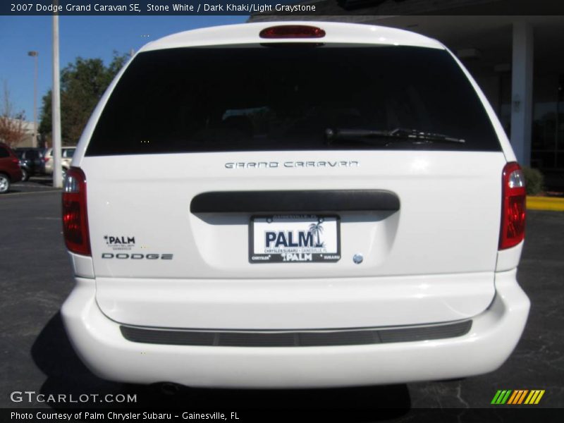 Stone White / Dark Khaki/Light Graystone 2007 Dodge Grand Caravan SE