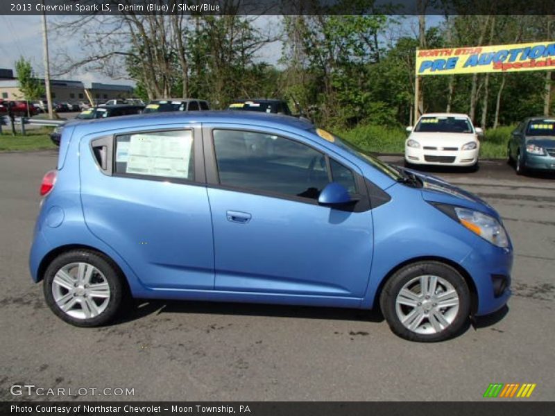 Denim (Blue) / Silver/Blue 2013 Chevrolet Spark LS