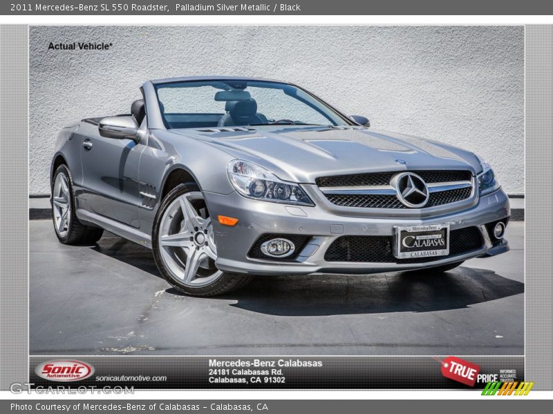 Palladium Silver Metallic / Black 2011 Mercedes-Benz SL 550 Roadster