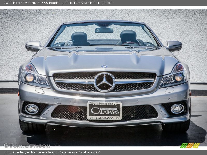 Palladium Silver Metallic / Black 2011 Mercedes-Benz SL 550 Roadster