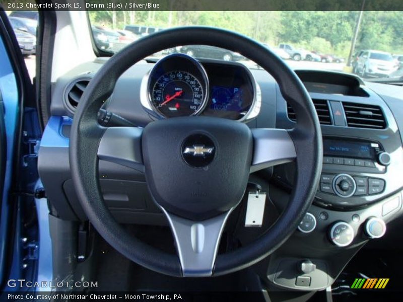 Denim (Blue) / Silver/Blue 2013 Chevrolet Spark LS