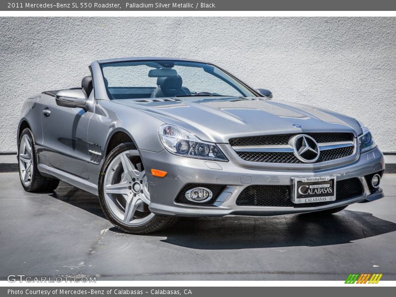 Palladium Silver Metallic / Black 2011 Mercedes-Benz SL 550 Roadster