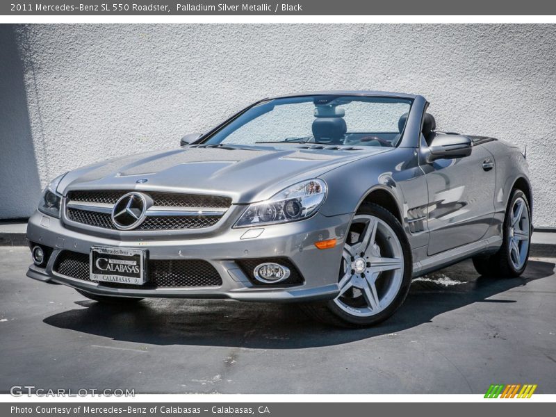 Palladium Silver Metallic / Black 2011 Mercedes-Benz SL 550 Roadster