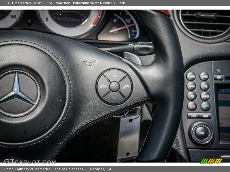 Palladium Silver Metallic / Black 2011 Mercedes-Benz SL 550 Roadster