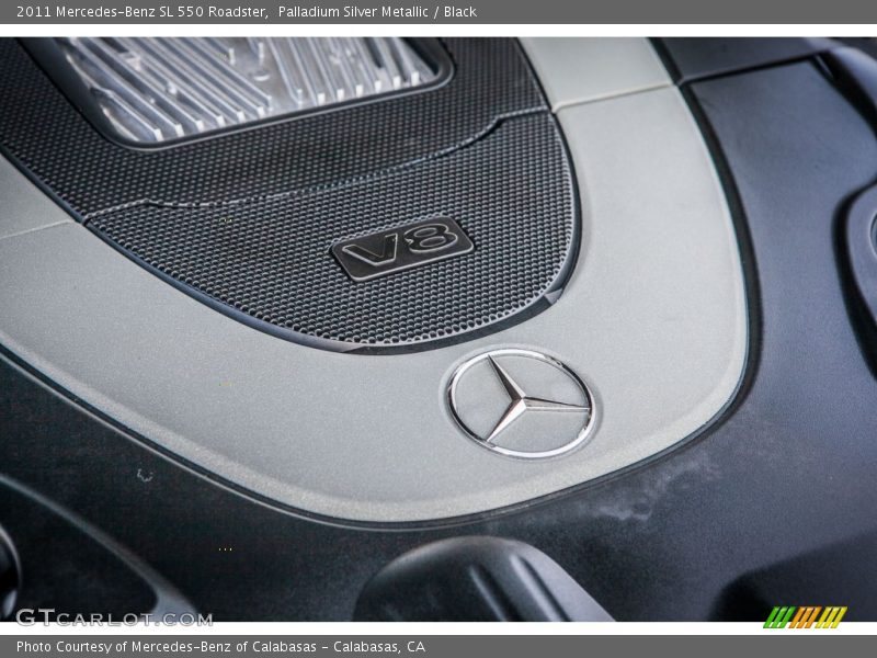 Palladium Silver Metallic / Black 2011 Mercedes-Benz SL 550 Roadster