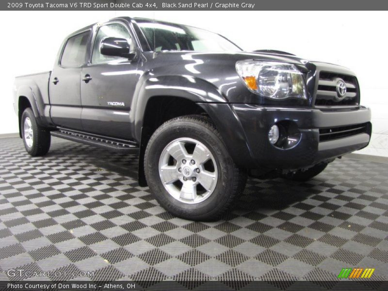 Black Sand Pearl / Graphite Gray 2009 Toyota Tacoma V6 TRD Sport Double Cab 4x4