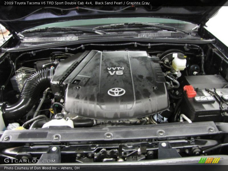 Black Sand Pearl / Graphite Gray 2009 Toyota Tacoma V6 TRD Sport Double Cab 4x4