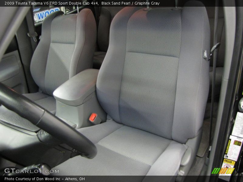 Black Sand Pearl / Graphite Gray 2009 Toyota Tacoma V6 TRD Sport Double Cab 4x4