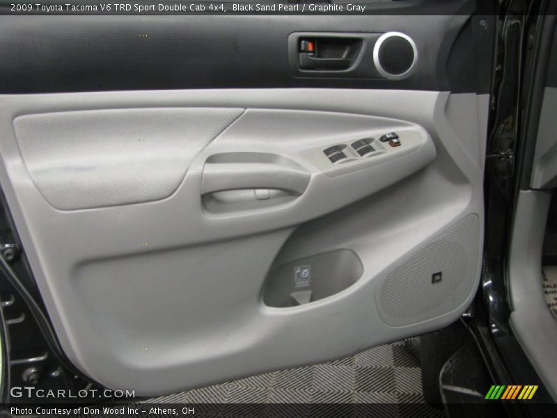Black Sand Pearl / Graphite Gray 2009 Toyota Tacoma V6 TRD Sport Double Cab 4x4