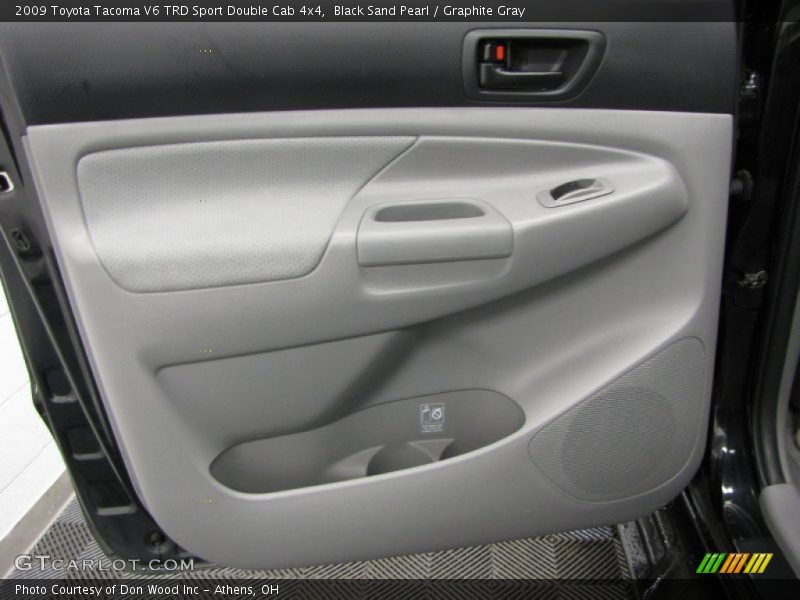 Black Sand Pearl / Graphite Gray 2009 Toyota Tacoma V6 TRD Sport Double Cab 4x4