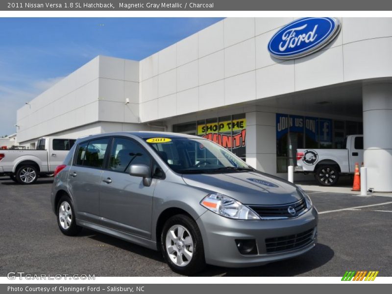 Magnetic Gray Metallic / Charcoal 2011 Nissan Versa 1.8 SL Hatchback