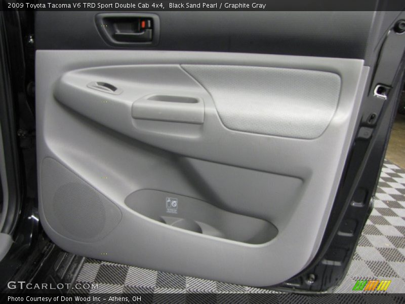 Black Sand Pearl / Graphite Gray 2009 Toyota Tacoma V6 TRD Sport Double Cab 4x4