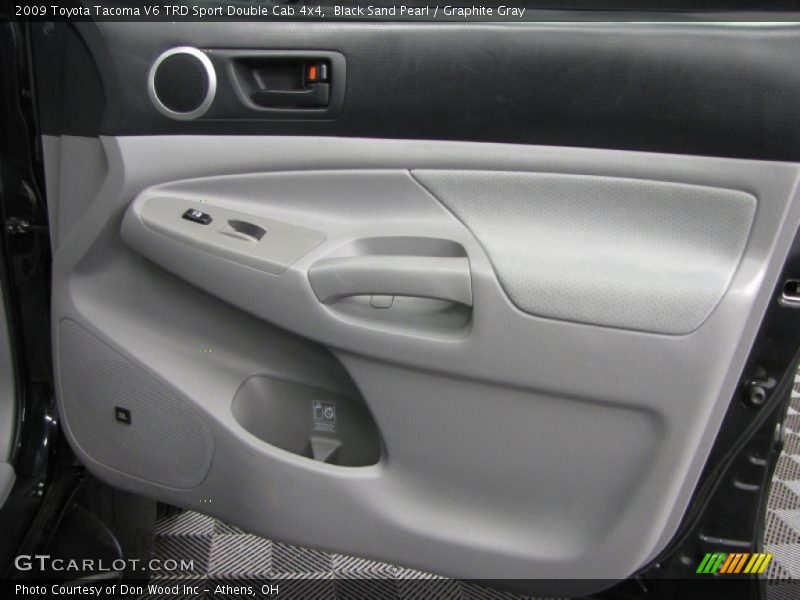 Black Sand Pearl / Graphite Gray 2009 Toyota Tacoma V6 TRD Sport Double Cab 4x4