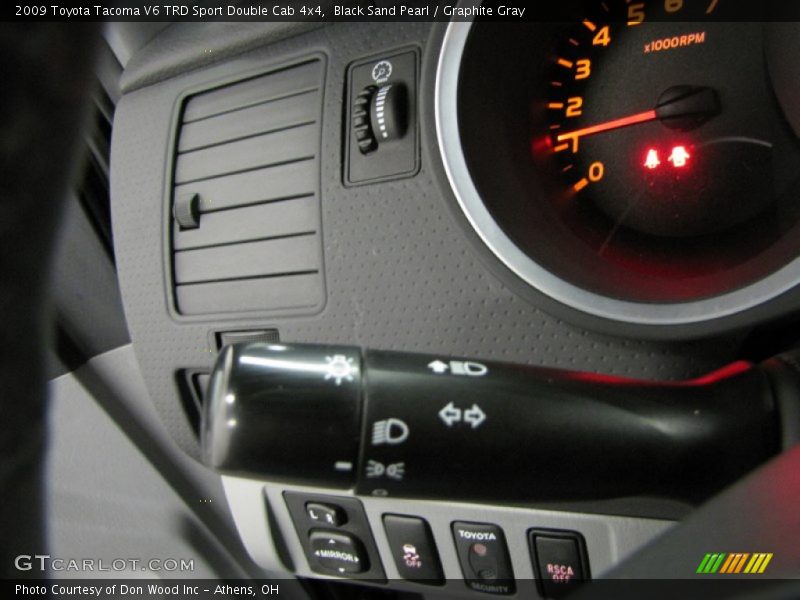 Black Sand Pearl / Graphite Gray 2009 Toyota Tacoma V6 TRD Sport Double Cab 4x4