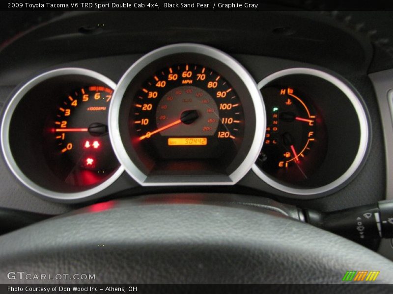 Black Sand Pearl / Graphite Gray 2009 Toyota Tacoma V6 TRD Sport Double Cab 4x4