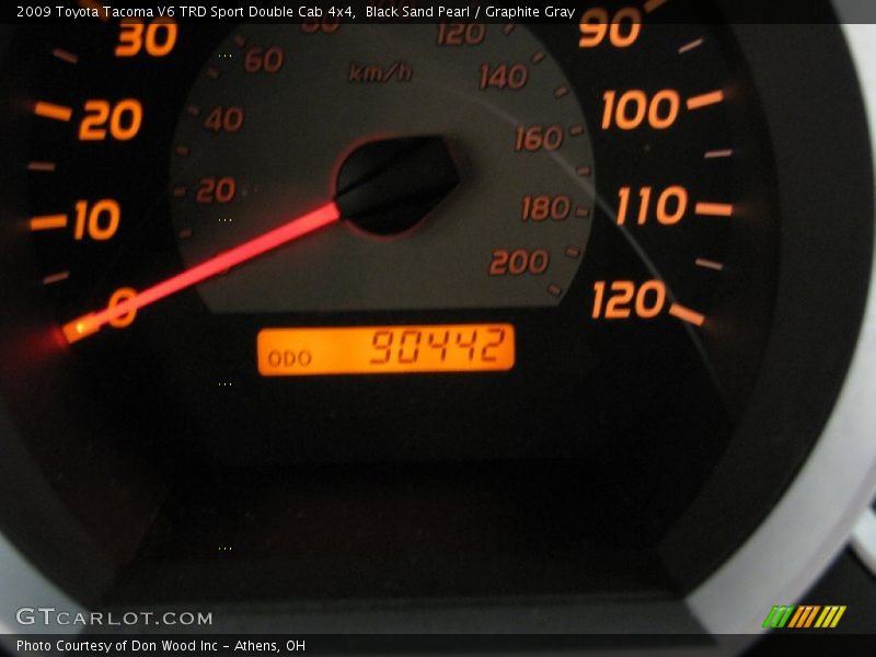 Black Sand Pearl / Graphite Gray 2009 Toyota Tacoma V6 TRD Sport Double Cab 4x4