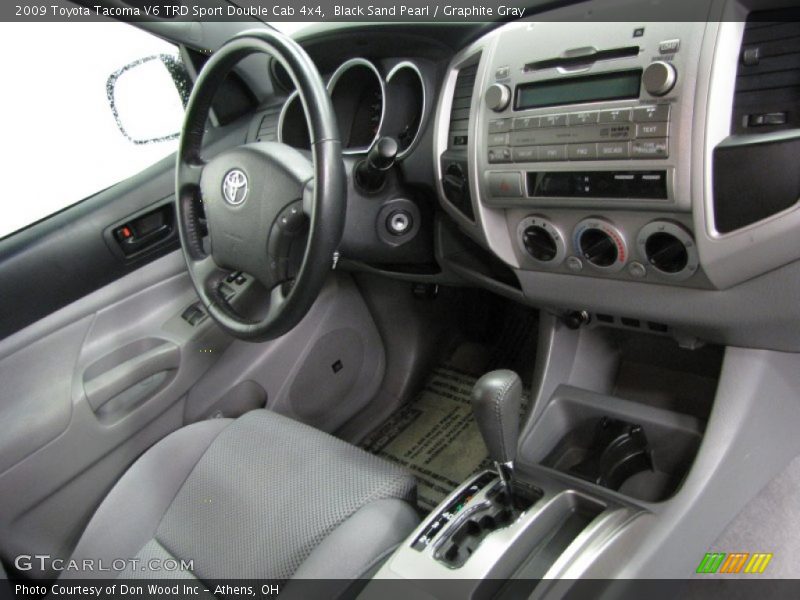 Black Sand Pearl / Graphite Gray 2009 Toyota Tacoma V6 TRD Sport Double Cab 4x4