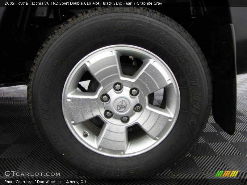Black Sand Pearl / Graphite Gray 2009 Toyota Tacoma V6 TRD Sport Double Cab 4x4