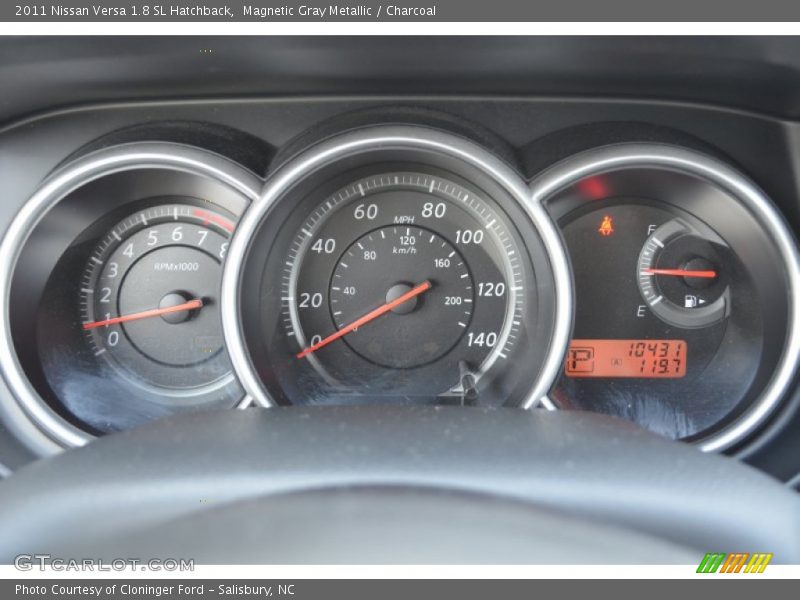 Magnetic Gray Metallic / Charcoal 2011 Nissan Versa 1.8 SL Hatchback