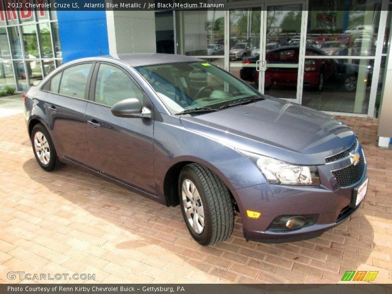 Atlantis Blue Metallic / Jet Black/Medium Titanium 2013 Chevrolet Cruze LS