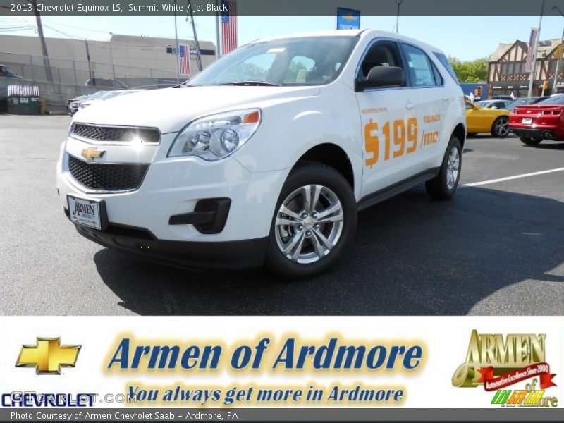 Summit White / Jet Black 2013 Chevrolet Equinox LS
