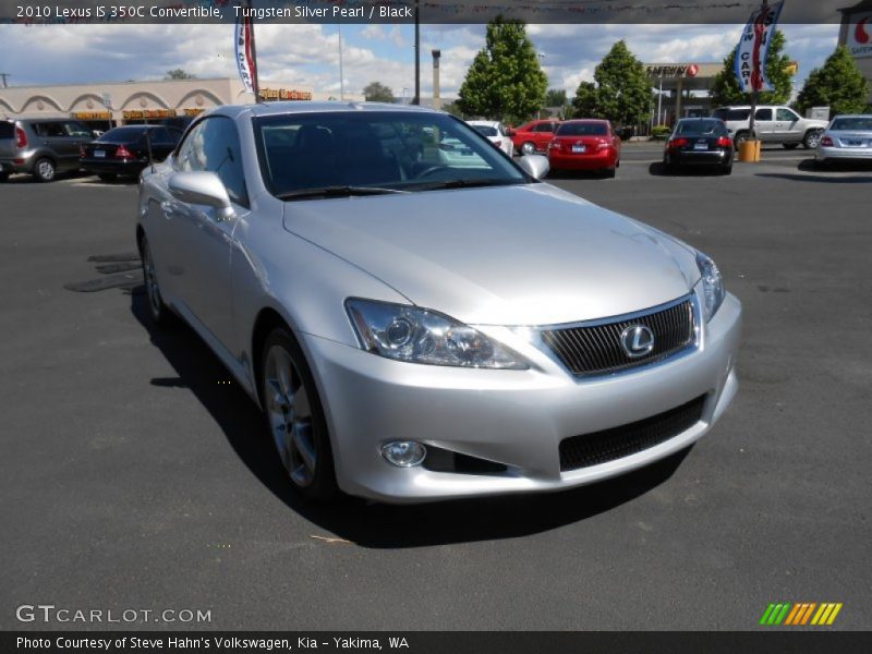 Tungsten Silver Pearl / Black 2010 Lexus IS 350C Convertible