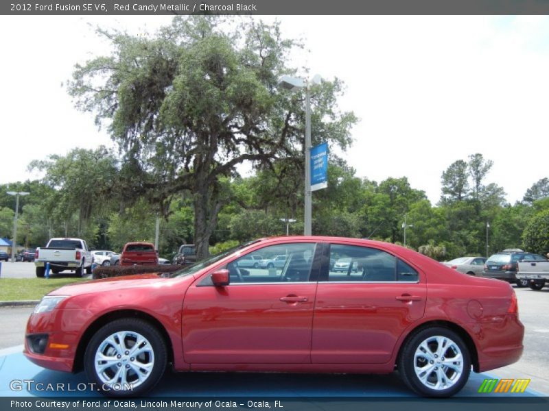 Red Candy Metallic / Charcoal Black 2012 Ford Fusion SE V6