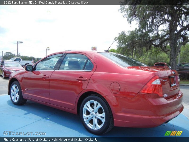 Red Candy Metallic / Charcoal Black 2012 Ford Fusion SE V6