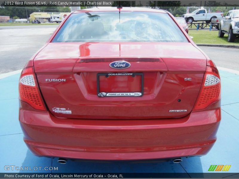 Red Candy Metallic / Charcoal Black 2012 Ford Fusion SE V6