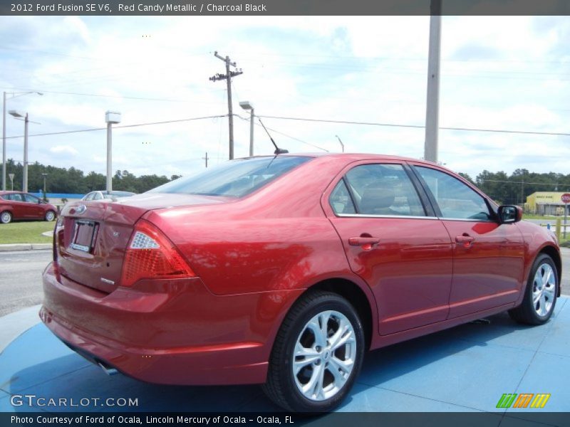Red Candy Metallic / Charcoal Black 2012 Ford Fusion SE V6