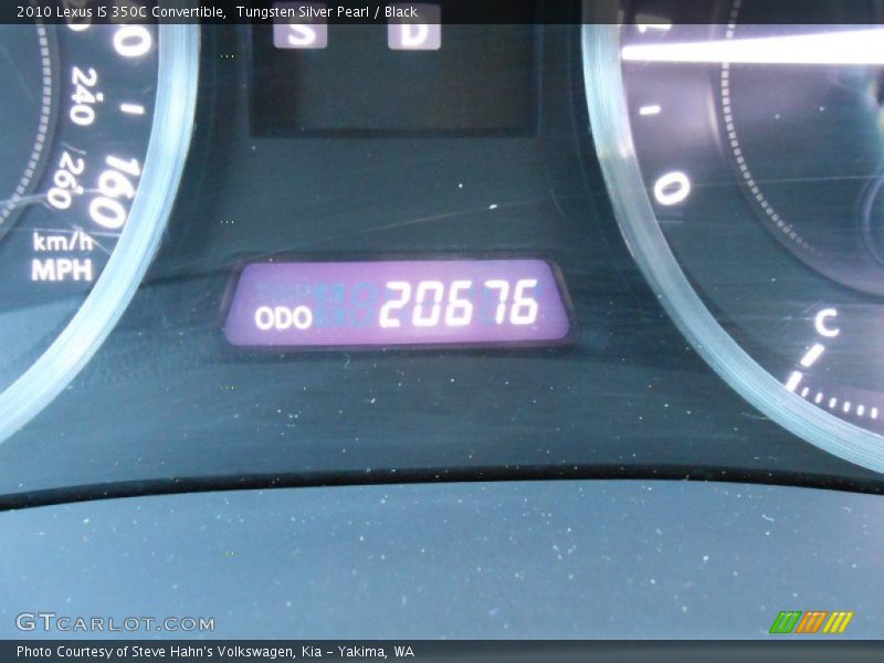 Tungsten Silver Pearl / Black 2010 Lexus IS 350C Convertible
