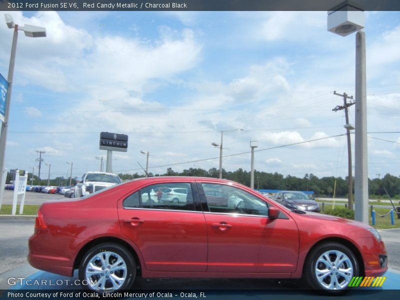 Red Candy Metallic / Charcoal Black 2012 Ford Fusion SE V6