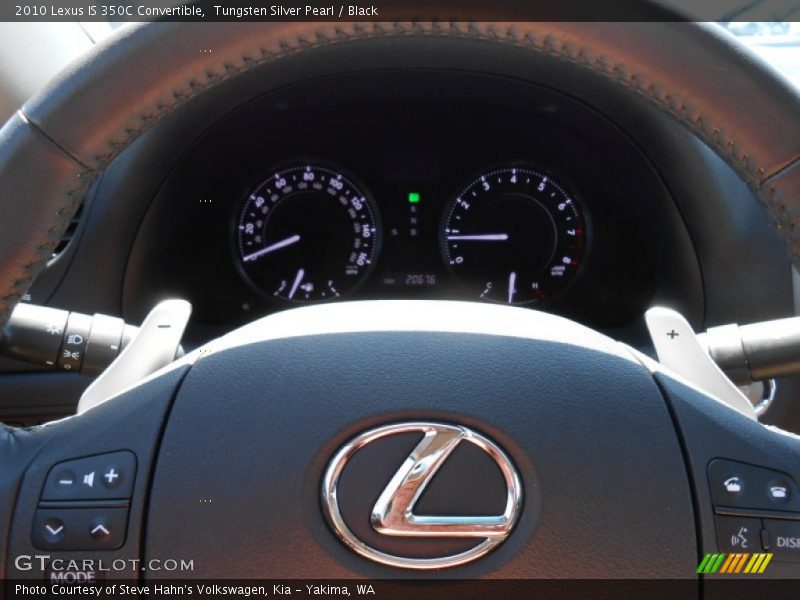 Tungsten Silver Pearl / Black 2010 Lexus IS 350C Convertible