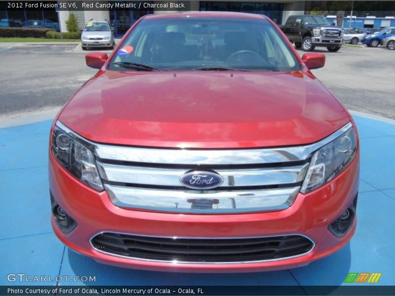 Red Candy Metallic / Charcoal Black 2012 Ford Fusion SE V6