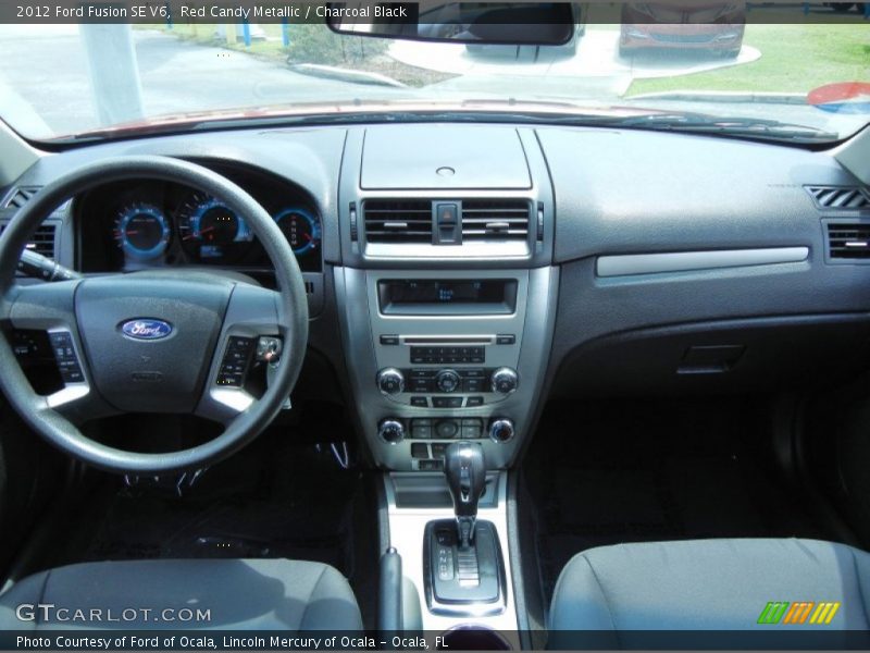 Red Candy Metallic / Charcoal Black 2012 Ford Fusion SE V6