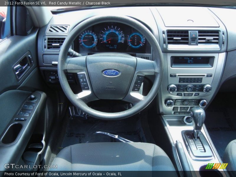 Red Candy Metallic / Charcoal Black 2012 Ford Fusion SE V6