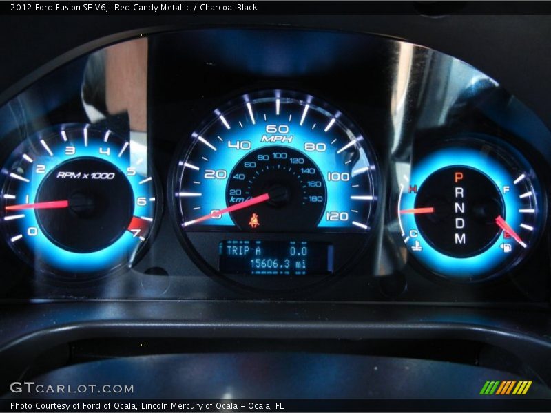 Red Candy Metallic / Charcoal Black 2012 Ford Fusion SE V6